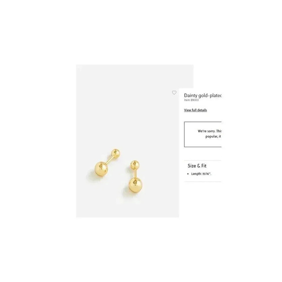 Dainty gold plated orbit earrings - Picture 3 of 3
